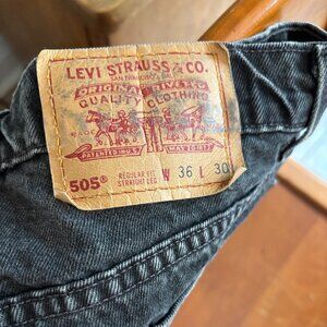 Mens Black Levi Strauss W36 L30